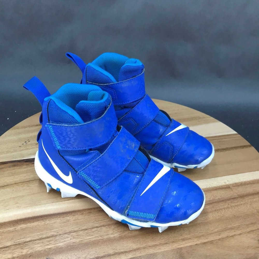 Nike Force Savage 2 Shark Blue High Top Molded Football Cleats Youth Size 2Y